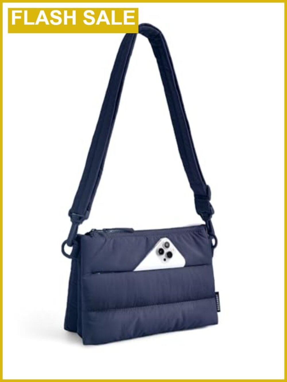 Nylon Puffy Crossbody Bag RFID Blocking Travel Purse